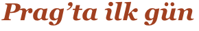 Prag’ta ilk gün